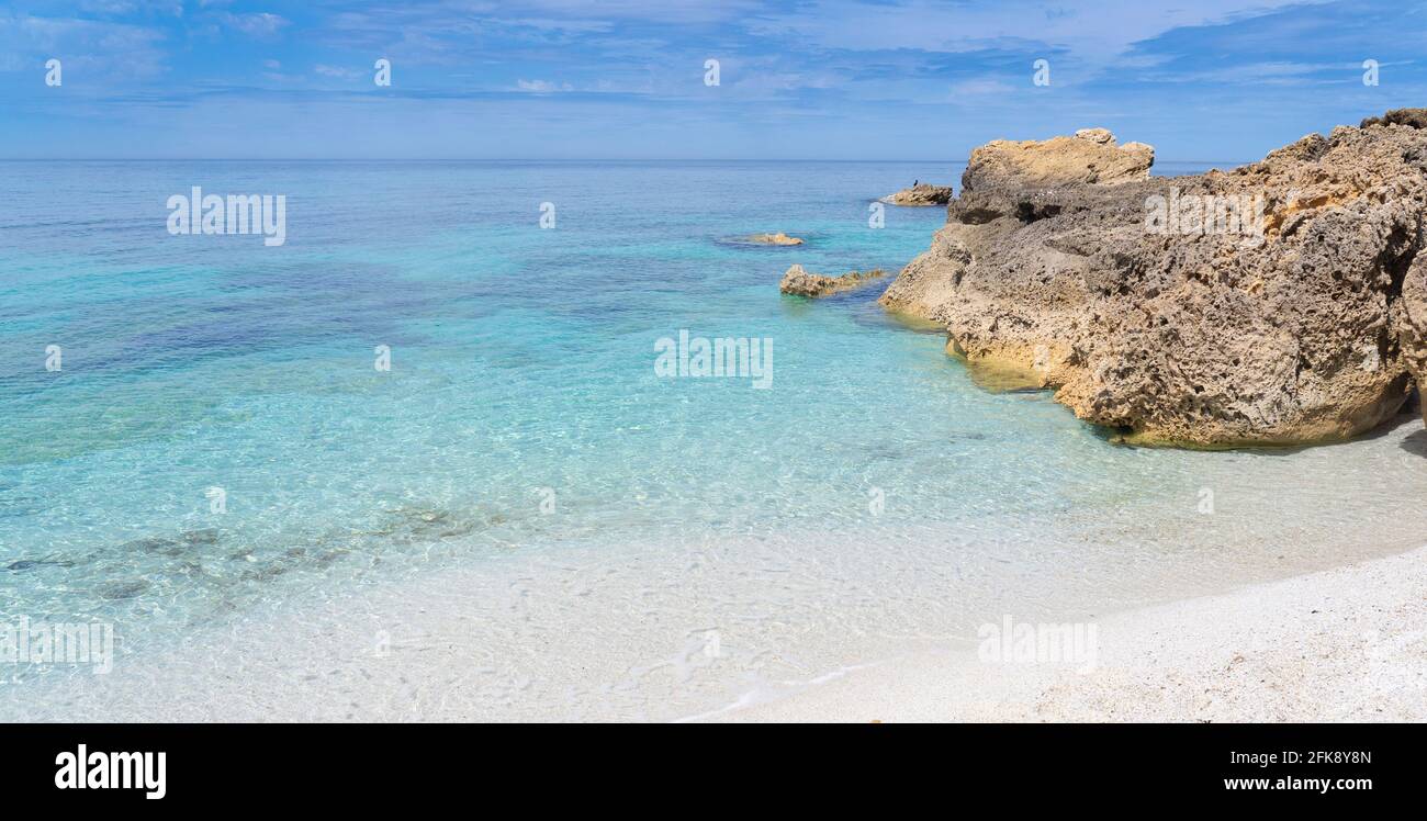details of the quartz sand of the beach of is arutas, Cabras, Sardinia Stock Photo