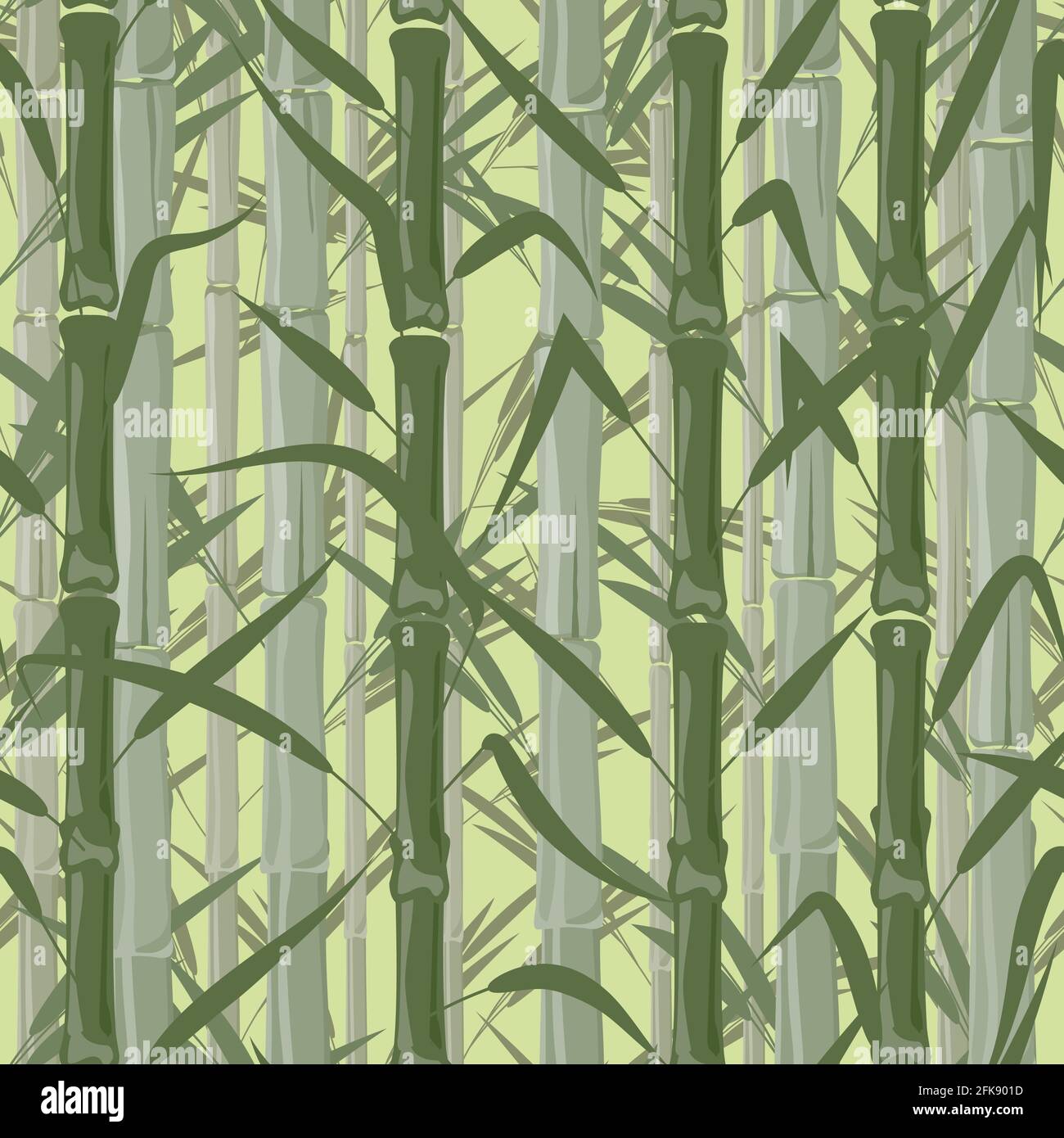 Bamboo forest. Monochrome seamless pattern. Vector illustration on light  green background. Texture or pattern for Wallpaper, fabrics, wrapping paper  i Stock Vector Image & Art - Alamy