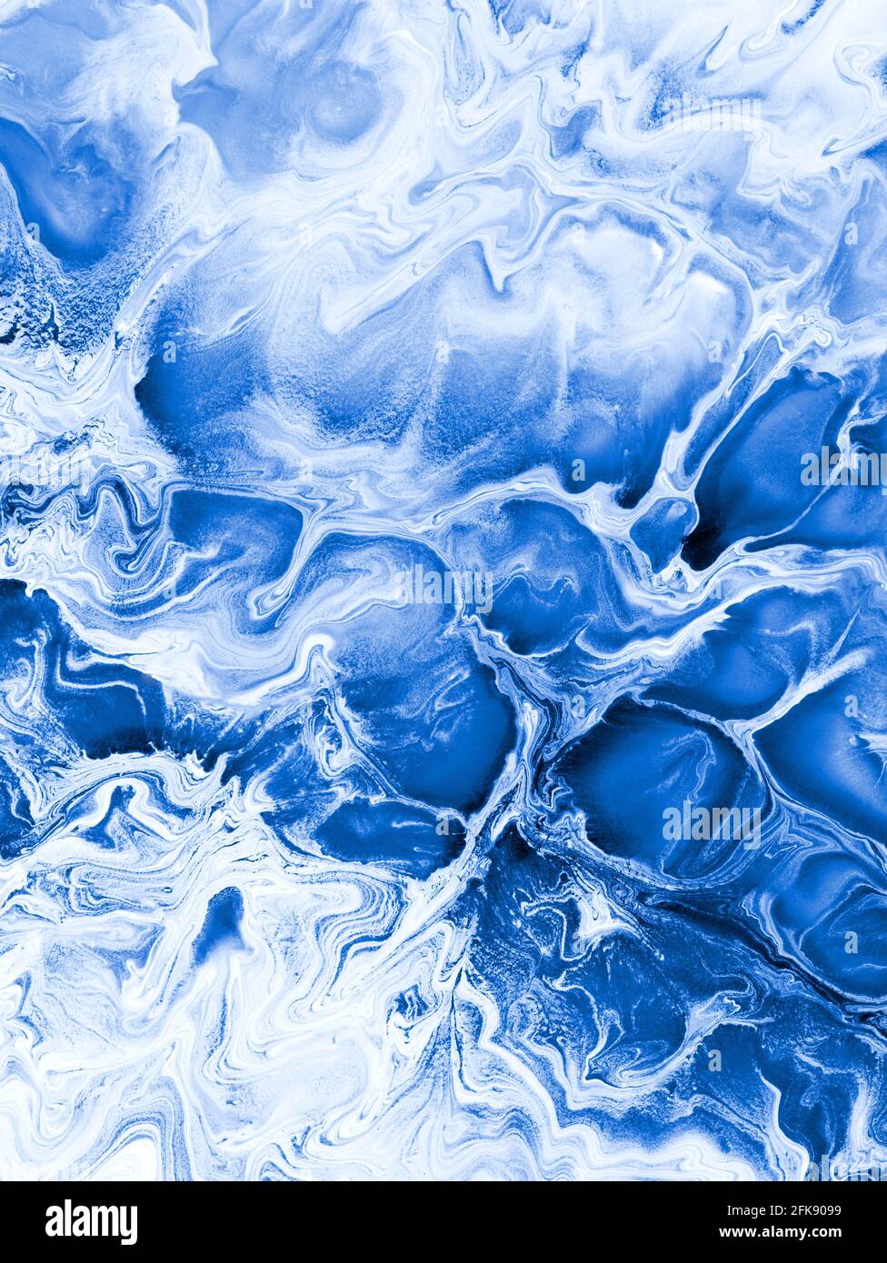 Classic blue creative painting, abstract hand painted background