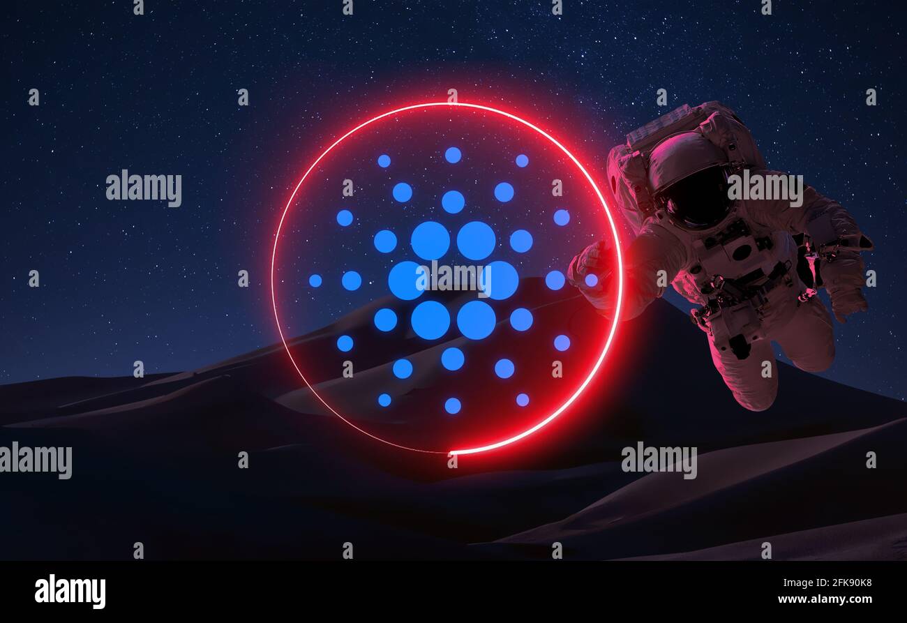 Cardano ADA Cryptocurrency. Harmony coin growth chart on the exchange, chart  Stock Photo - Alamy