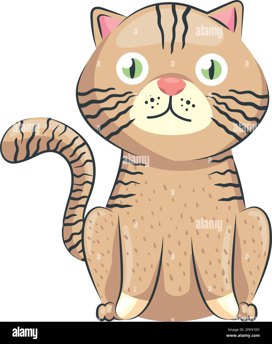 cute tabby cat Stock Vector Image & Art - Alamy
