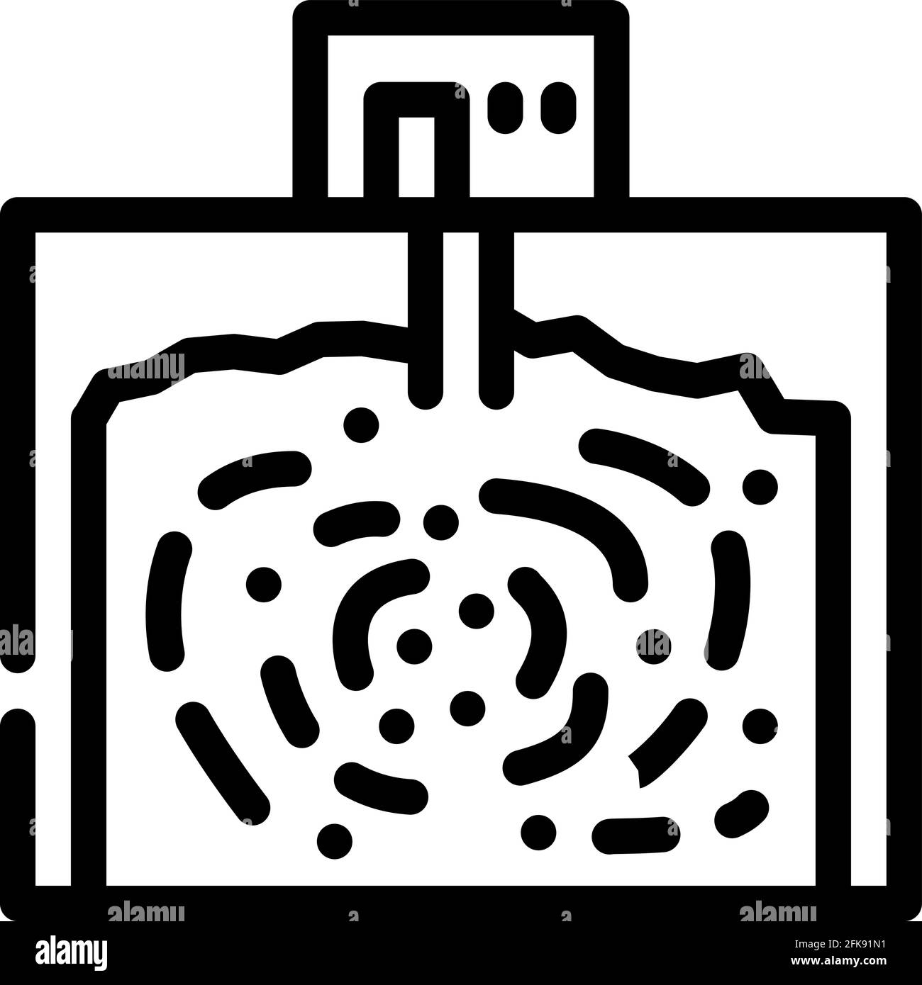 underground storage bacteria biogas line icon vector illustration Stock Vector Image & Art Alamy