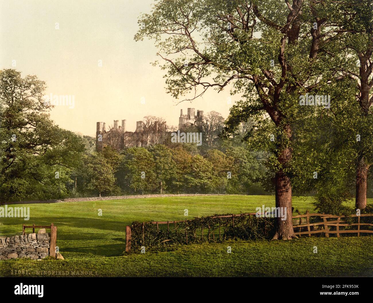 Wingfield Manor near Alfreton in Derbyshire circa 1890-1900 Stock Photo