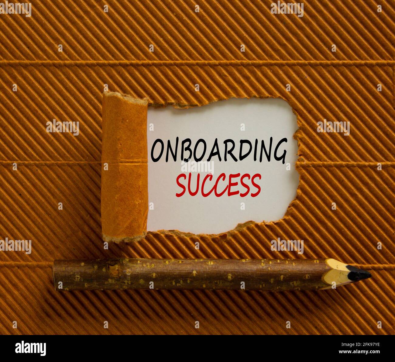 Onboarding success symbol. Words 'Onboarding success' appearing behind ...