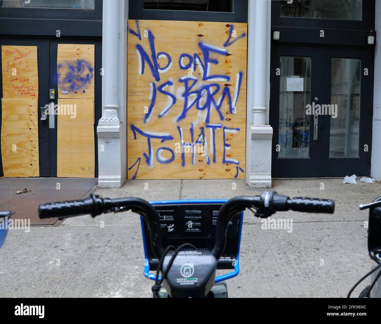 New York - NY - 20200618 - Black Lives Matter street art is seen in ...