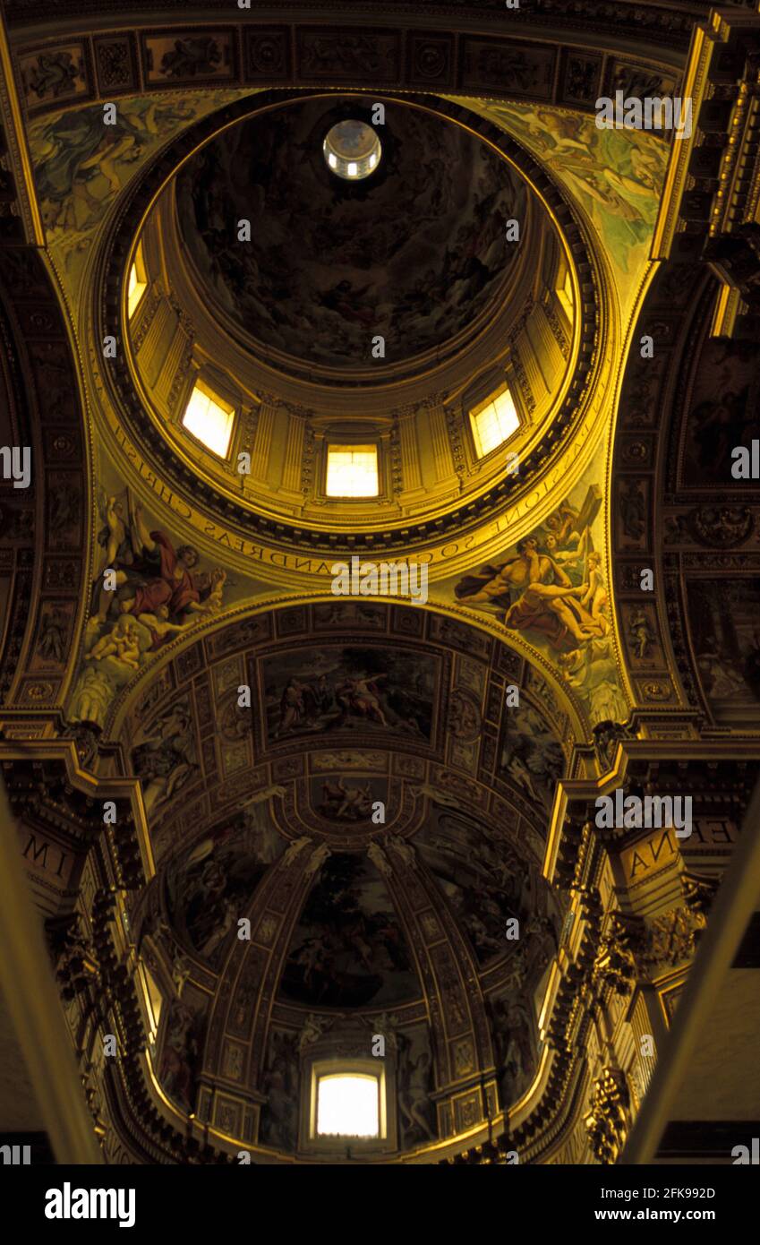 Church of the Gesù dome, Rome, Italy Stock Photo - Alamy
