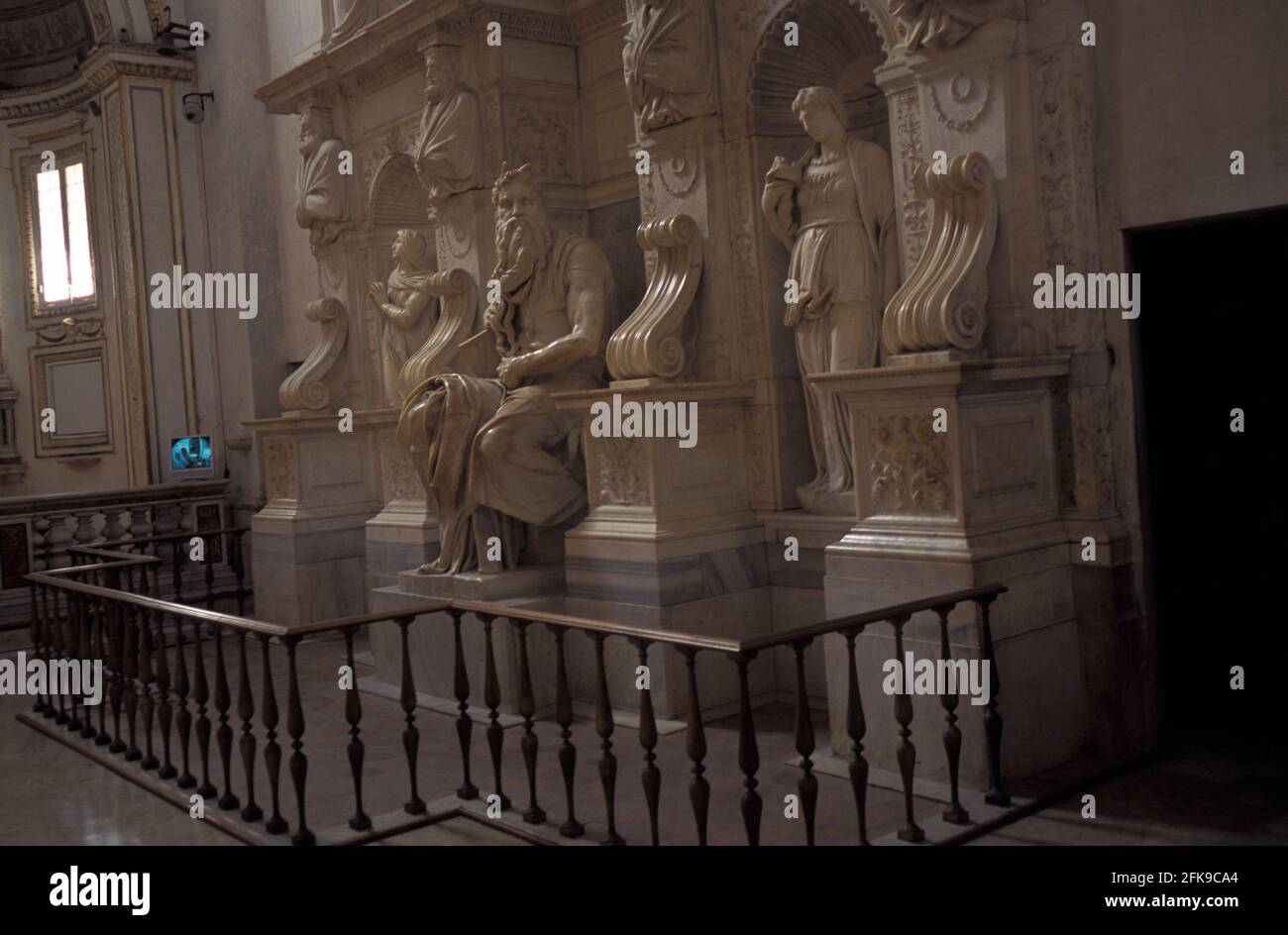 Michelangelo's Moses, Statue in the basilica , San Pietro in Vincoli, Rome, Italy Stock Photo