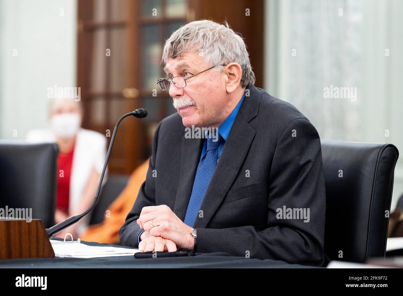 Washington, DC, USA. 29th Apr, 2021. April 29, 2021 - Washington, DC, United States: ERIC LANDER, nominee to be Director of the Office of Science and Technology Policy, speaking at a hearing of the Senate Commerce, Science, and Transportation committee. Credit: Michael Brochstein/ZUMA Wire/Alamy Live News Stock Photo