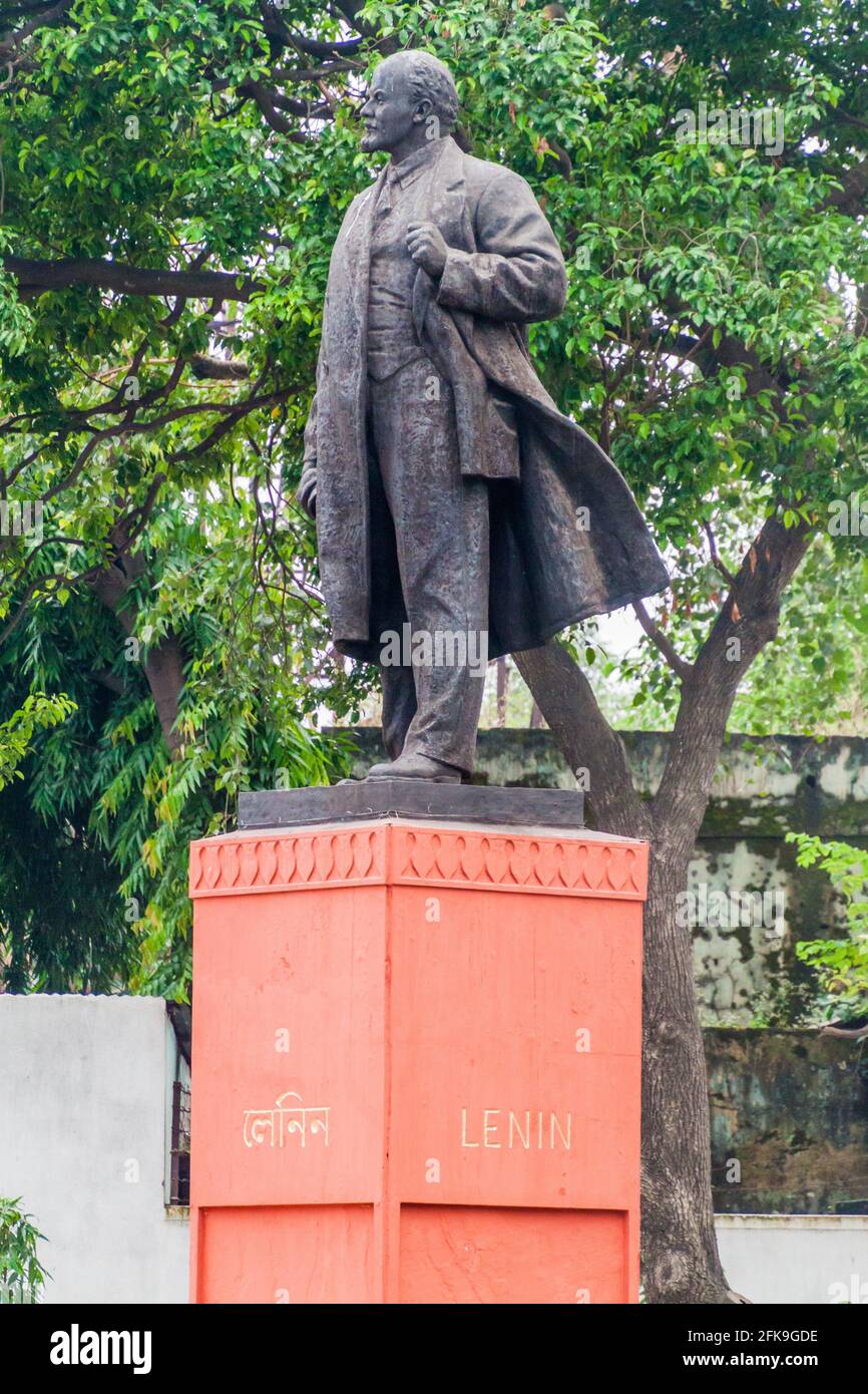 View of Lenin statue in Kolkata, India Stock Photo