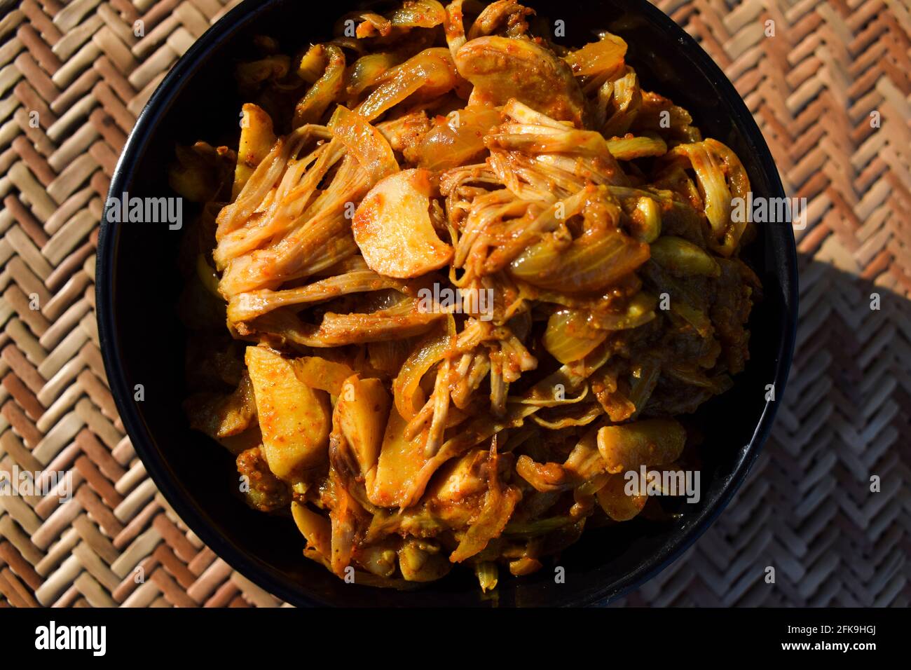 Jackfruit stir fry curry or Kathal ki sabji. Indian delicious side dish