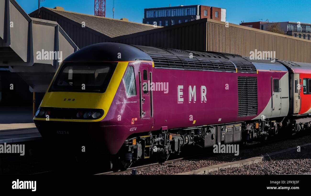 EMR Purple HST at Leicester. Stock Photo