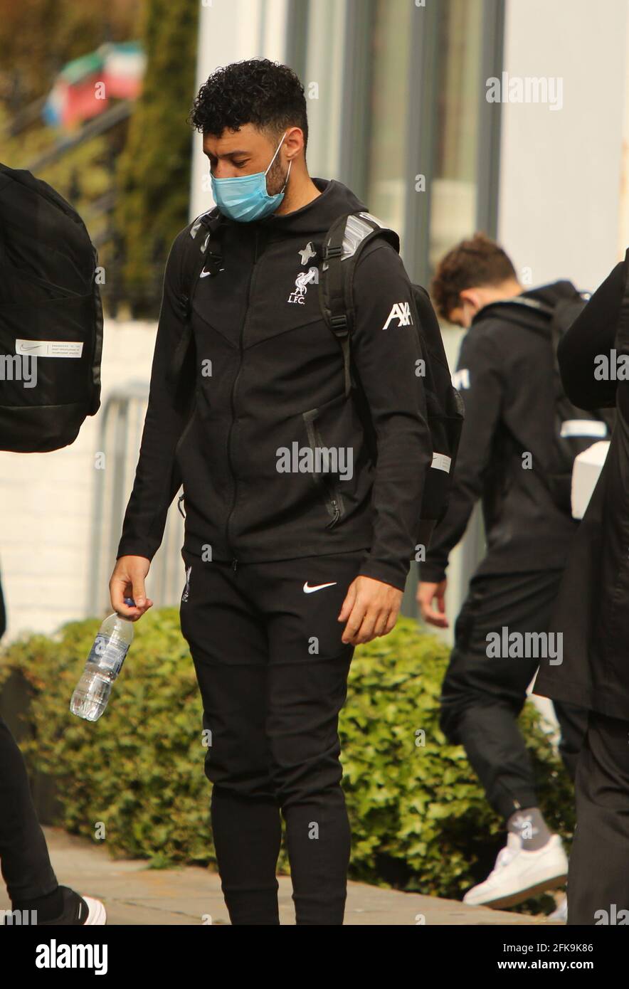 Lfc protest at anfield and lfc players leaving their hotel Stock Photo