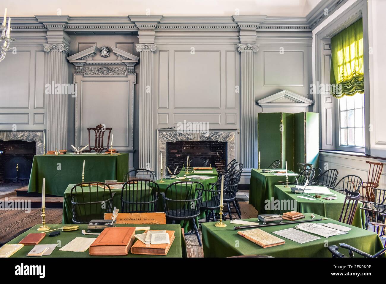 Historic Assembly Room in Independence Hall, Philadelphia, Pennsylvania, United States of America. 03 Stock Photo