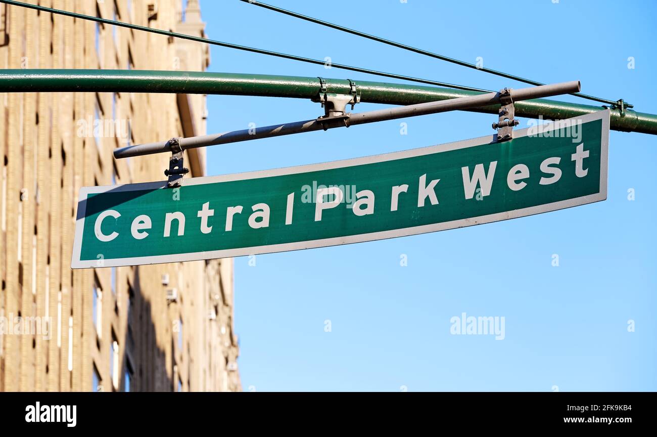 New york central park sign hi-res stock photography and