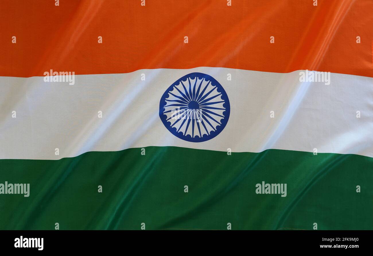 Waving indian flag design hi-res stock photography and images - Alamy