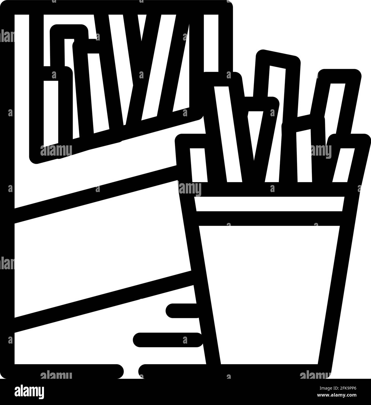 straws snack line icon vector illustration Stock Vector