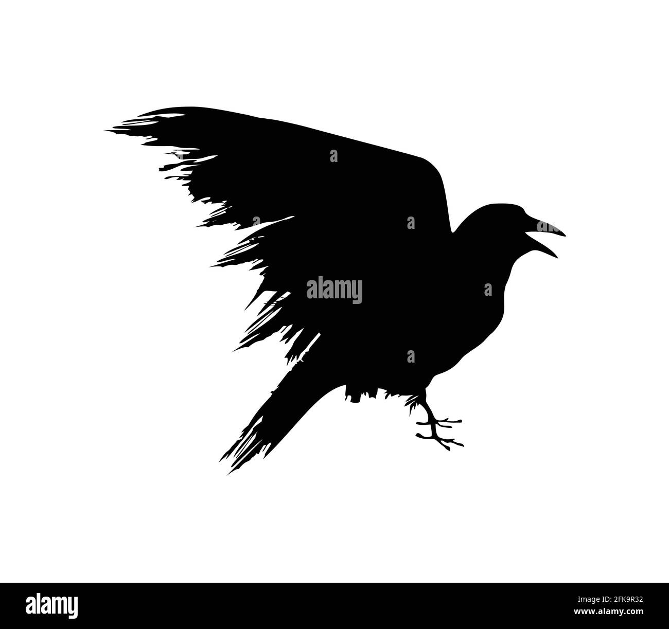 A Vector Illustration of Black Crow Vector Sign Stock Vector Image ...