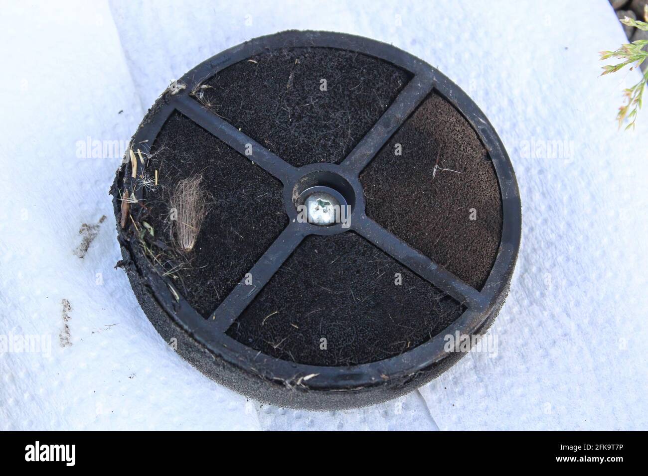 Closeup of dirty air filters from a quad atv Stock Photo