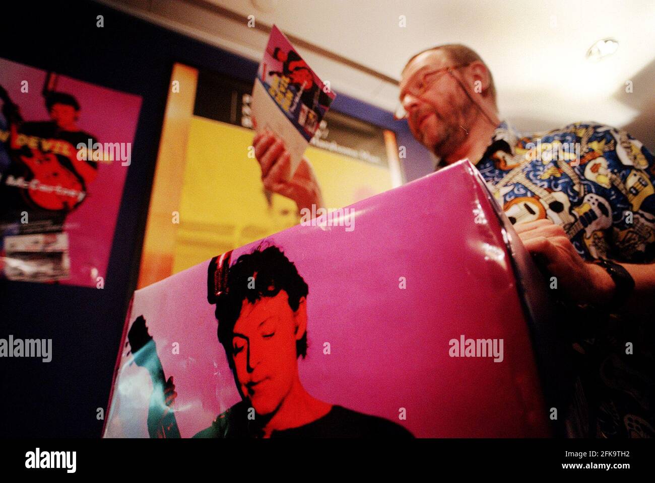 Malcolm Hill Director Of Parlophone December 1999selecting 75 Names To See Paul Mccartney Performing Concert At The Cavern Club In Liverpool Stock Photo Alamy