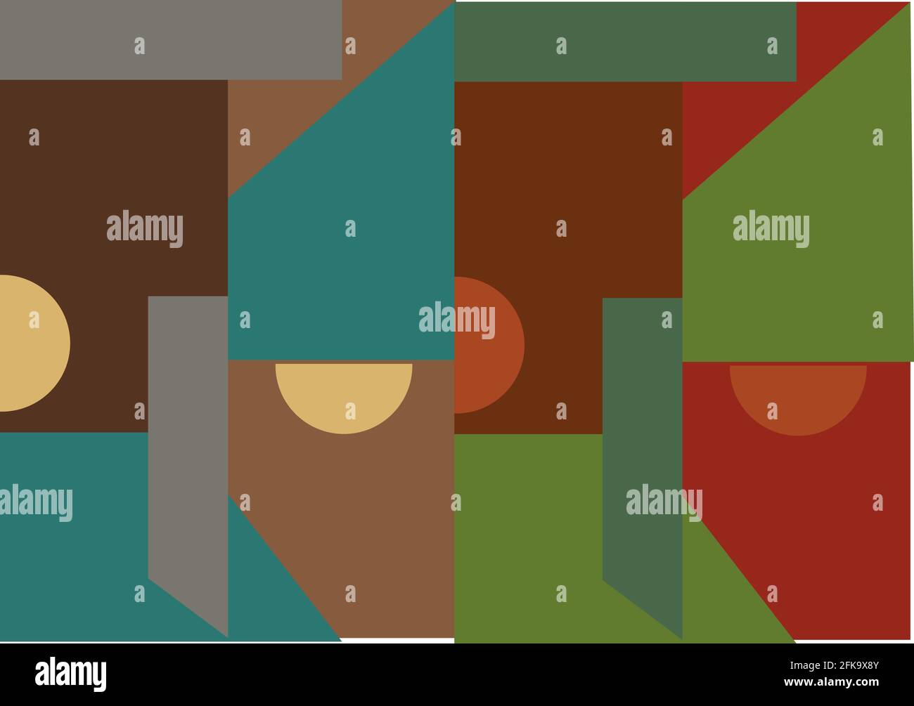 Trendy background with a simple shapes. vector Stock Vector