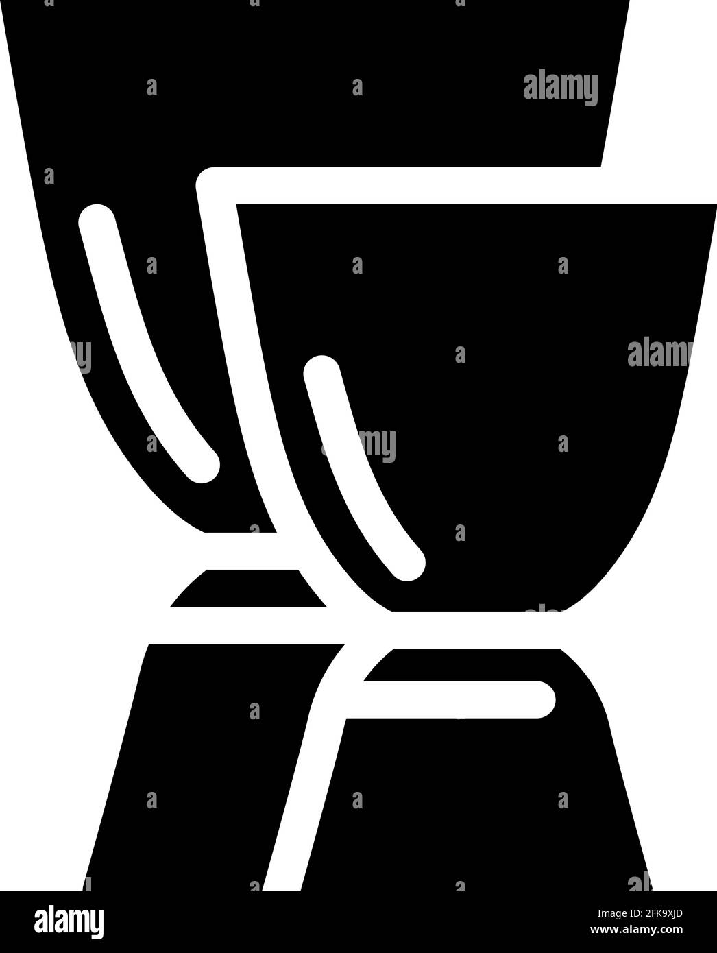 jiggers bartender glyph icon vector illustration Stock Vector