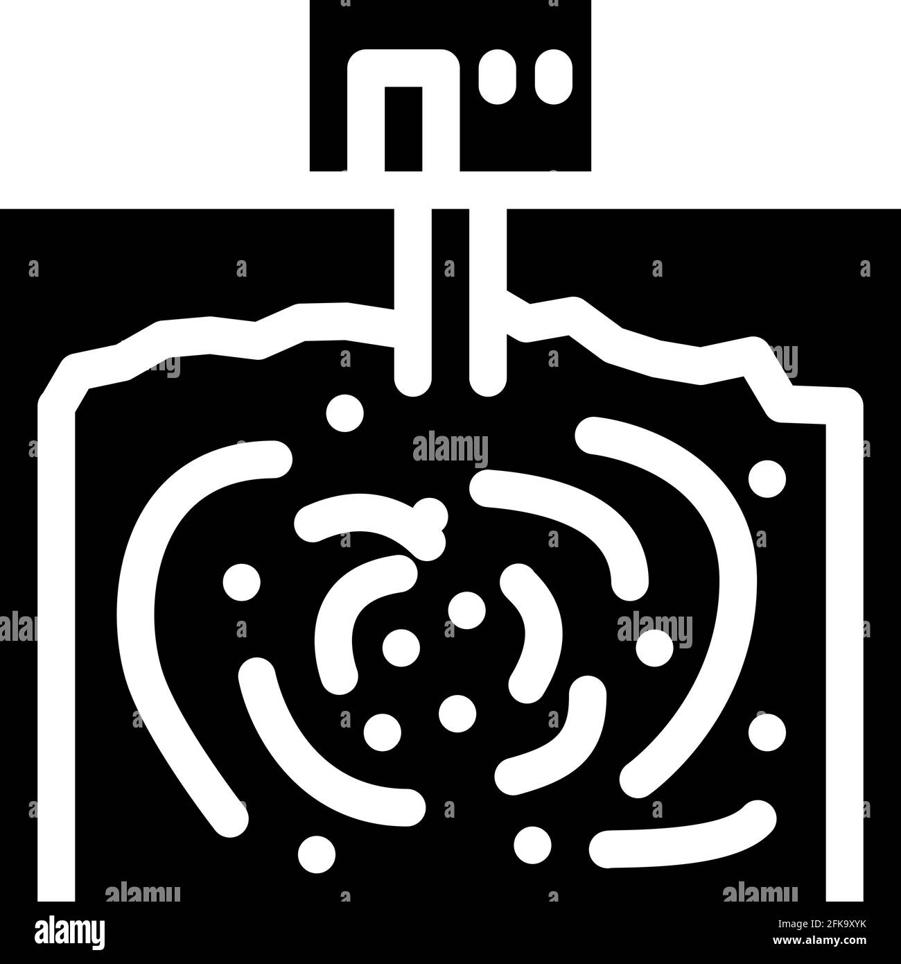 underground storage bacteria biogas glyph icon vector illustration Stock Vector Image & Art Alamy