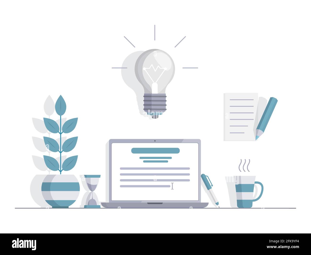 Developing application white flat Stock Vector Images - Alamy
