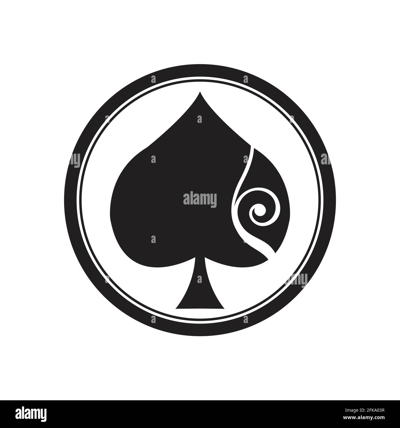 ace of spades logo vector icon template design Stock Vector Image & Art