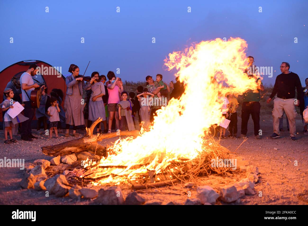 Tel Aviv April 29 21 Israelis Gather Around A Bonfire To Celebrate Lag Baomer In Tel Aviv Israel On April 29 21 Lag Baomer Also Known As Lag B Omer Is A Jewish