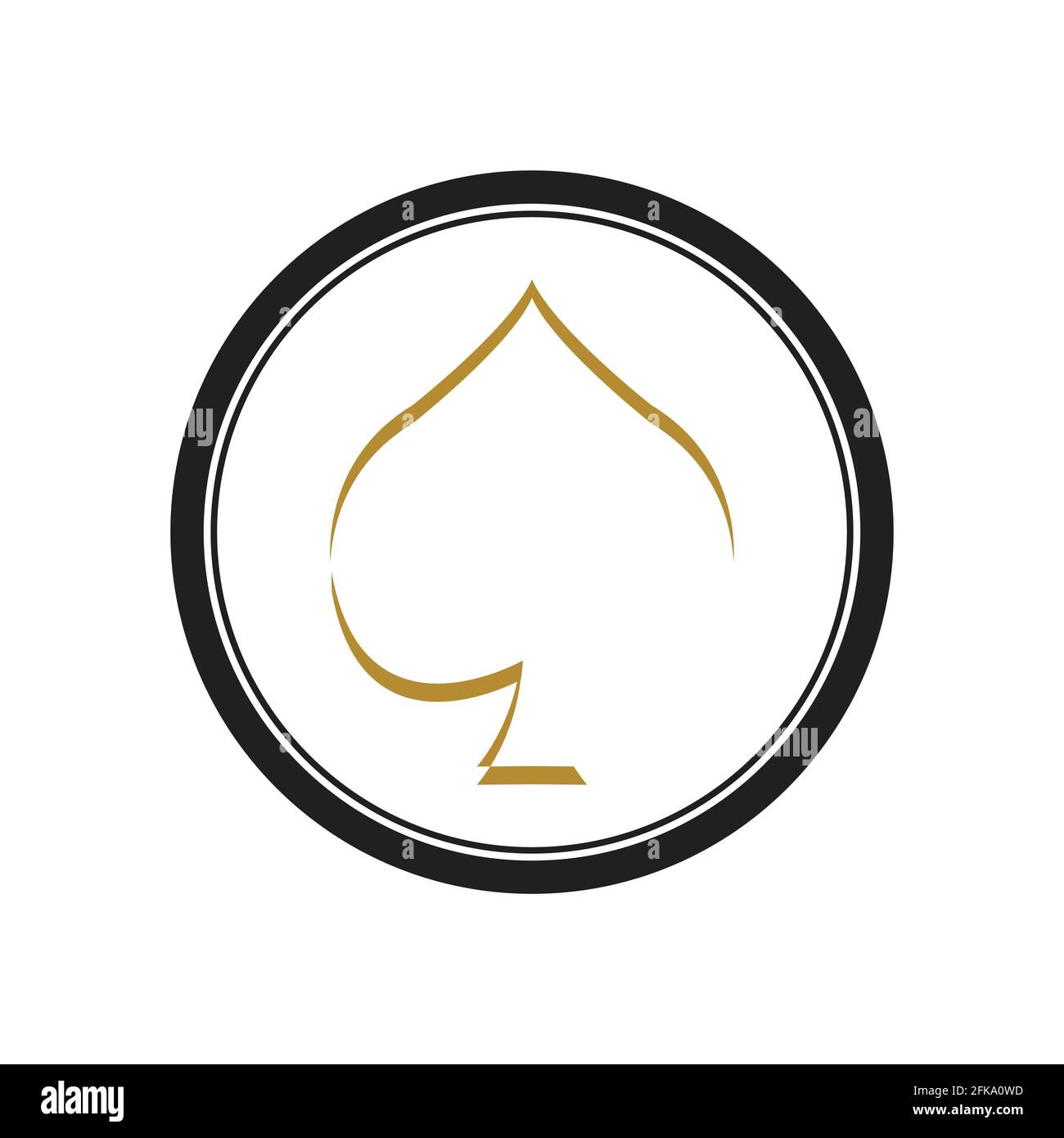 ace of spades logo vector illustration design template Stock Vector