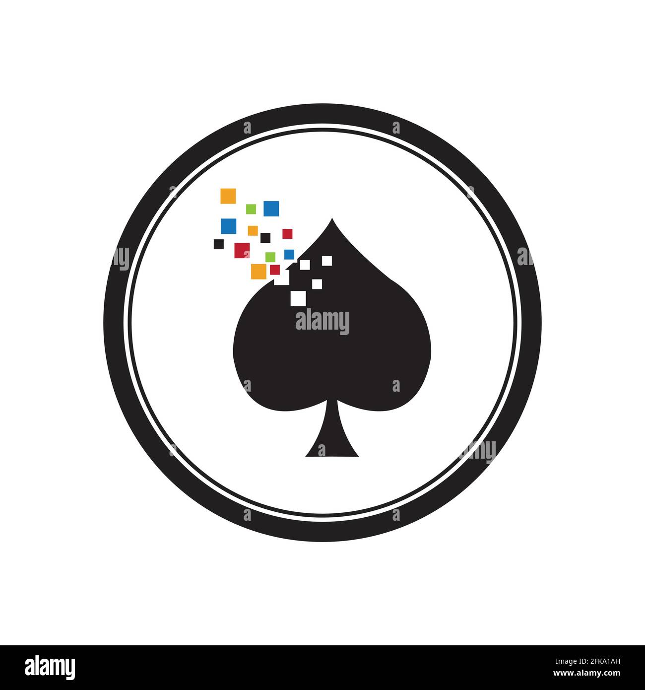 ace of spades logo vector illustration design template Stock Vector