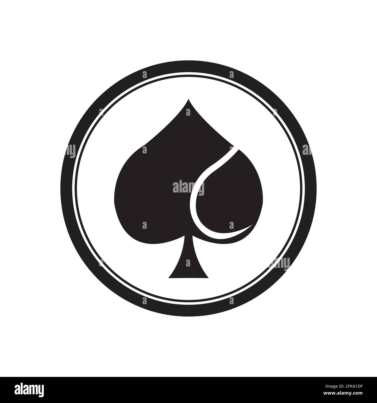 ace of spades logo vector illustration design template Stock Vector
