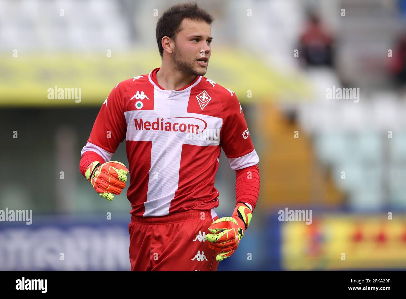 Parma, Italy, 28th April 2021. Tommaso Luci of ACF Fiorentina during the Primavera Coppa Italia match at Stadio Ennio Tardini, Parma. Picture credit should read: Jonathan Moscrop / Sportimage Stock Photo