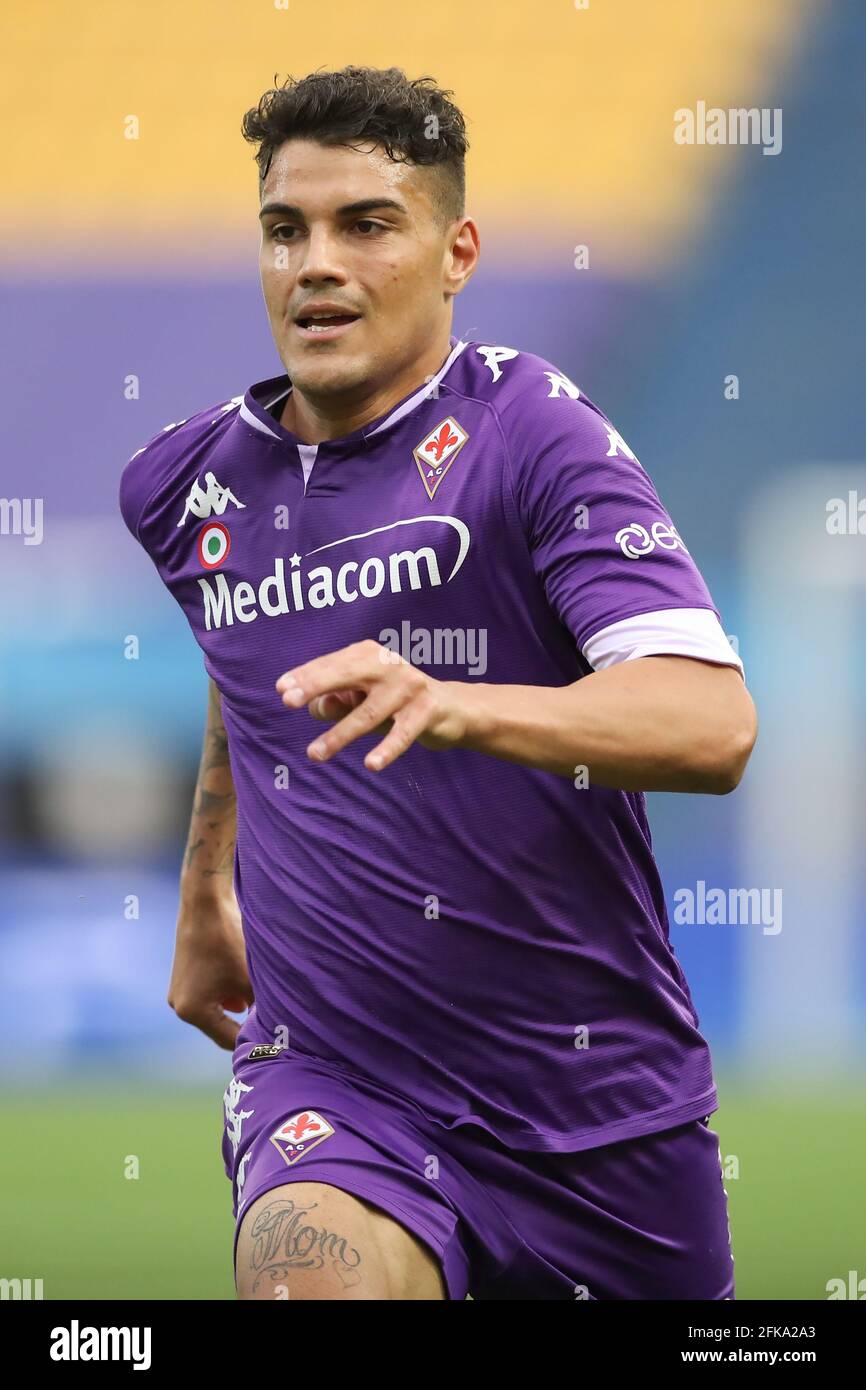 Parma, Italy, 28th April 2021. Samuele Spallutto of ACF Fiorentina during the Primavera Coppa Italia match at Stadio Ennio Tardini, Parma. Picture credit should read: Jonathan Moscrop / Sportimage Stock Photo