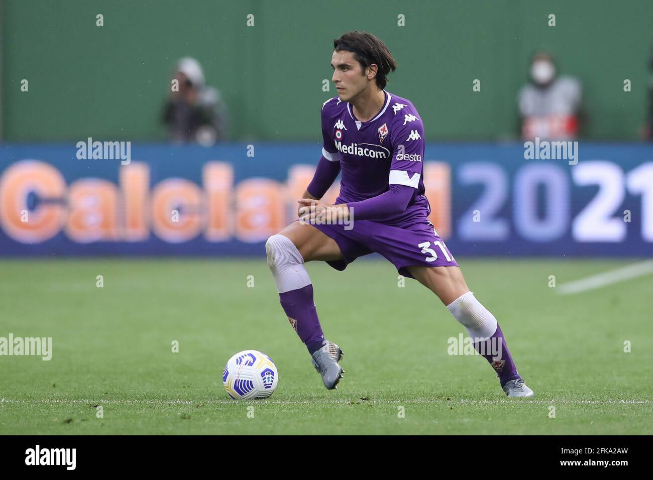 Parma, Italy, 28th April 2021. Eduard Dutu of ACF Fiorentina during the Primavera Coppa Italia match at Stadio Ennio Tardini, Parma. Picture credit should read: Jonathan Moscrop / Sportimage Stock Photo