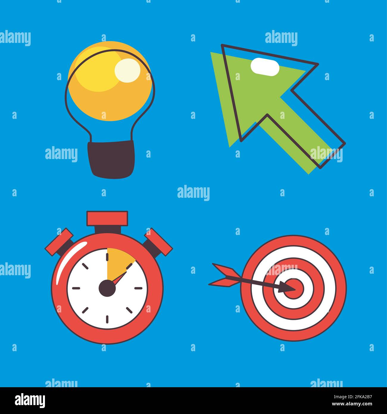 business and management icon collection Stock Vector Image & Art - Alamy