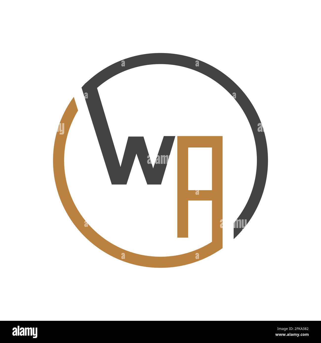 Letter AW WA Monogram Logo