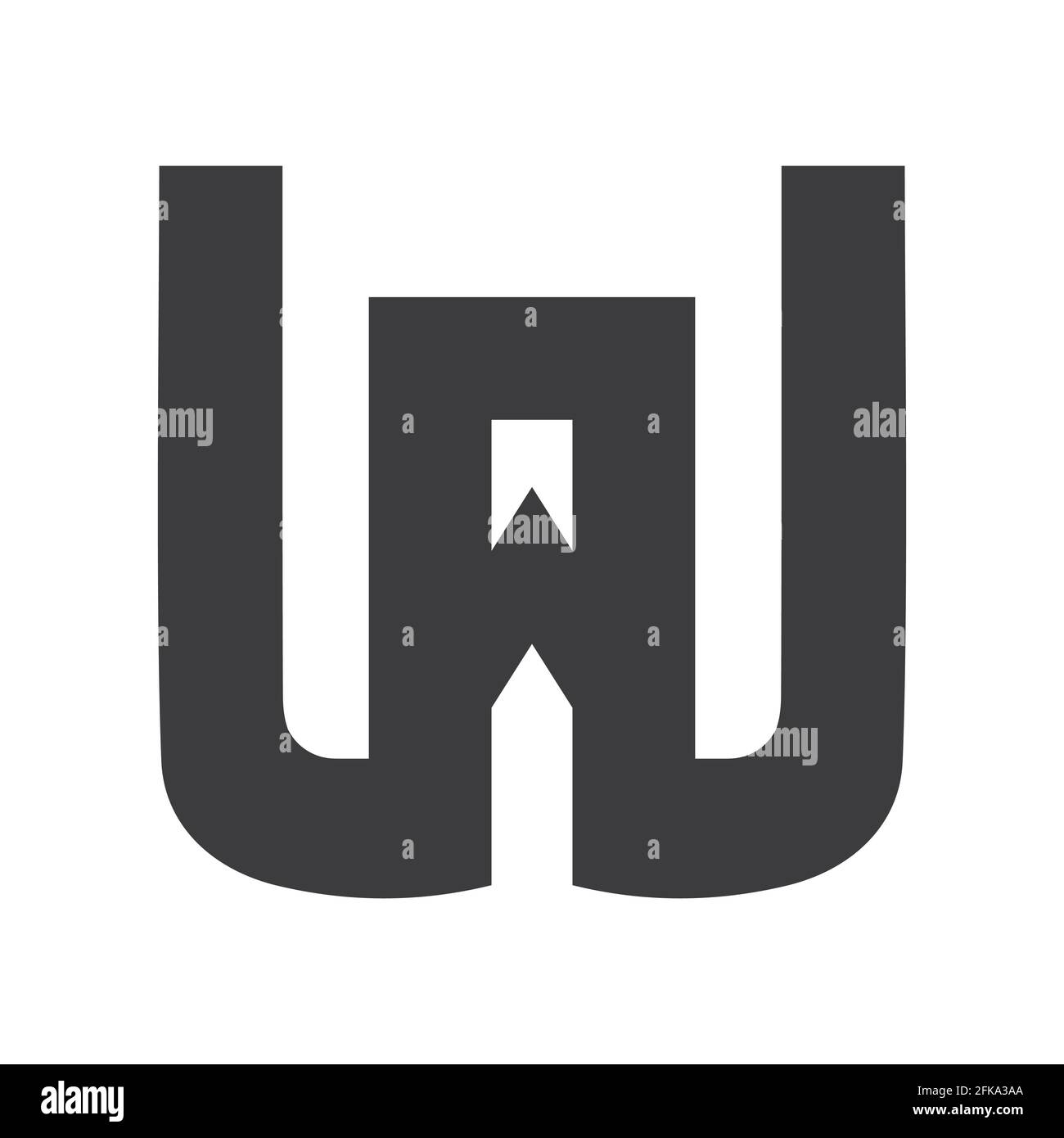 Alphabet letters Initials Monogram logo AW, WA, W and A Stock Vector