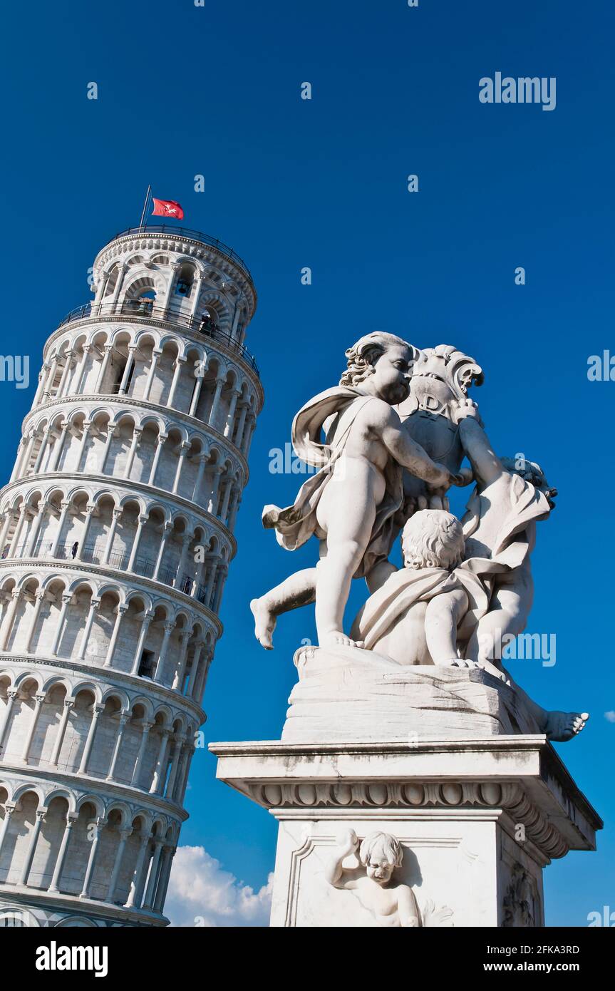 The Leaning Tower, Pisa, Tuscany, Italy Stock Photo