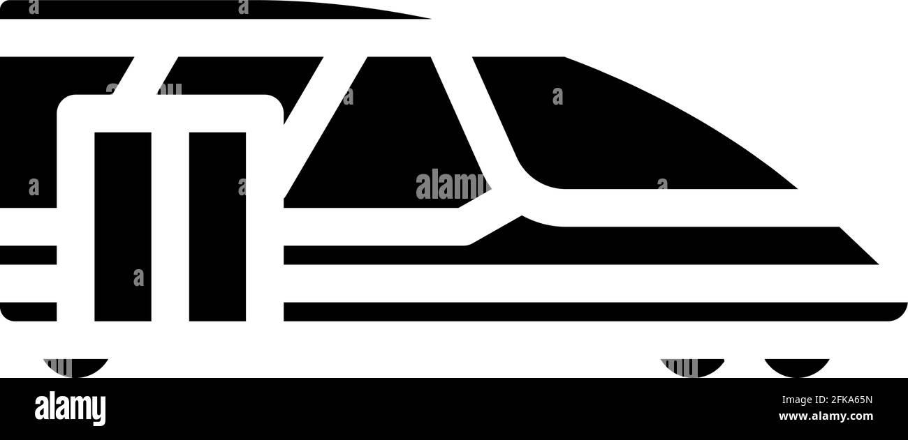 train transport glyph icon vector illustration Stock Vector