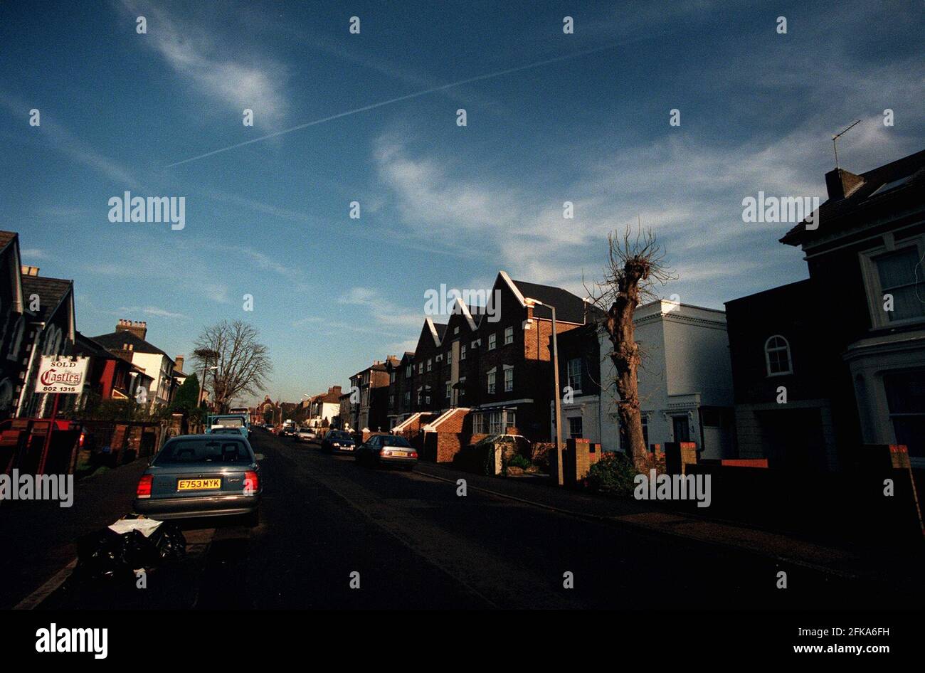 10b Summerhill Road in Tottenham January 1999  where Roger Sylvester a black man who died in police custody on 11 January 1999 lived Stock Photo