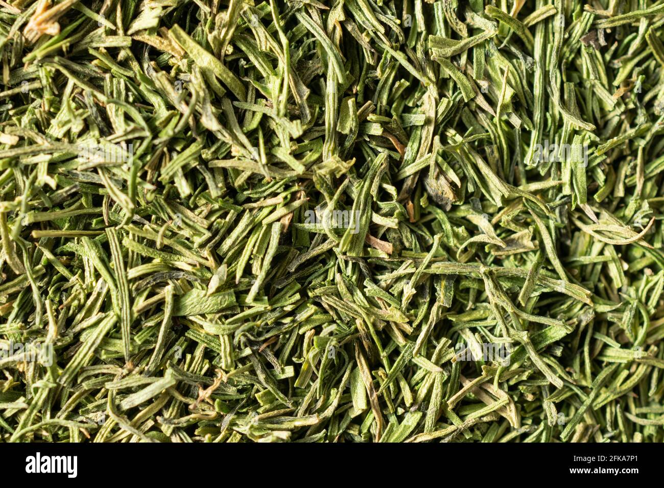 A close-up view of dried dill weed, used to flavor many dishes. Stock Photo