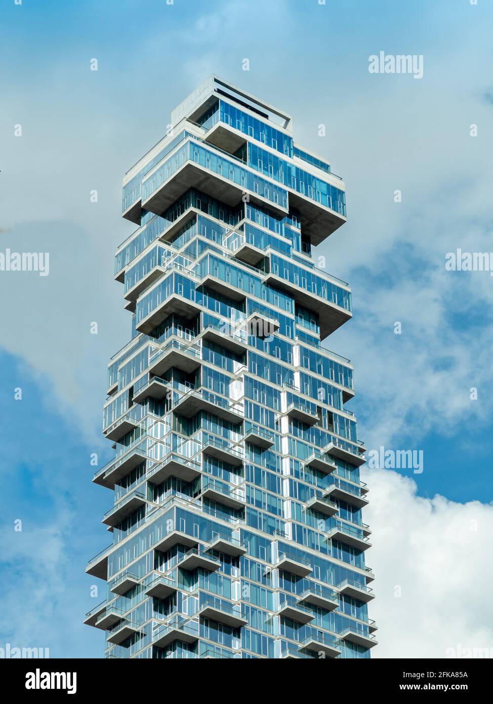 56 Leonard St apartment building designed by architecture firm Herzog & de Meuron, New York NY Stock Photo