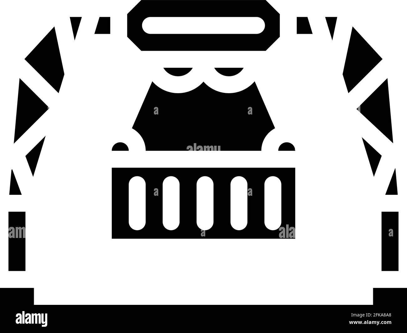 loading container wholesale glyph icon vector illustration Stock Vector ...