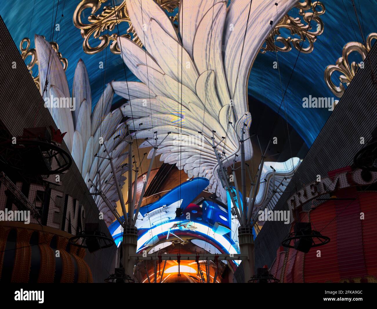 Viva Vision light shows at Fremont Street, Las Vegas, NV Stock Photo