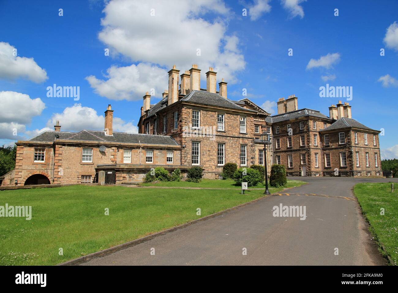 Dalkeith Palace against blue sky, Dalkeith Scotland Stock Photo Alamy