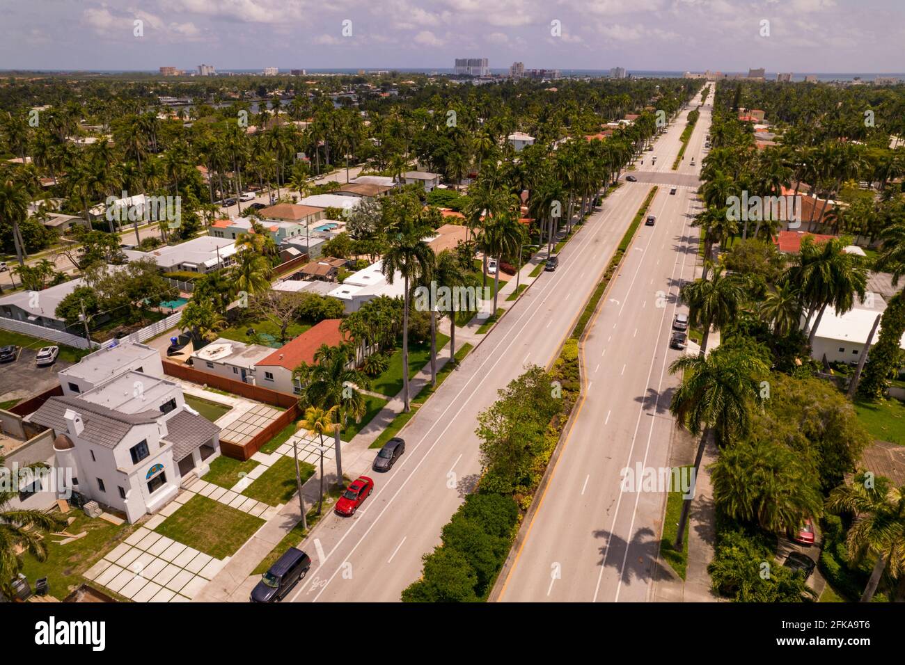 Aerial photo Hollywood Boulevard Florida USA Stock Photo Alamy