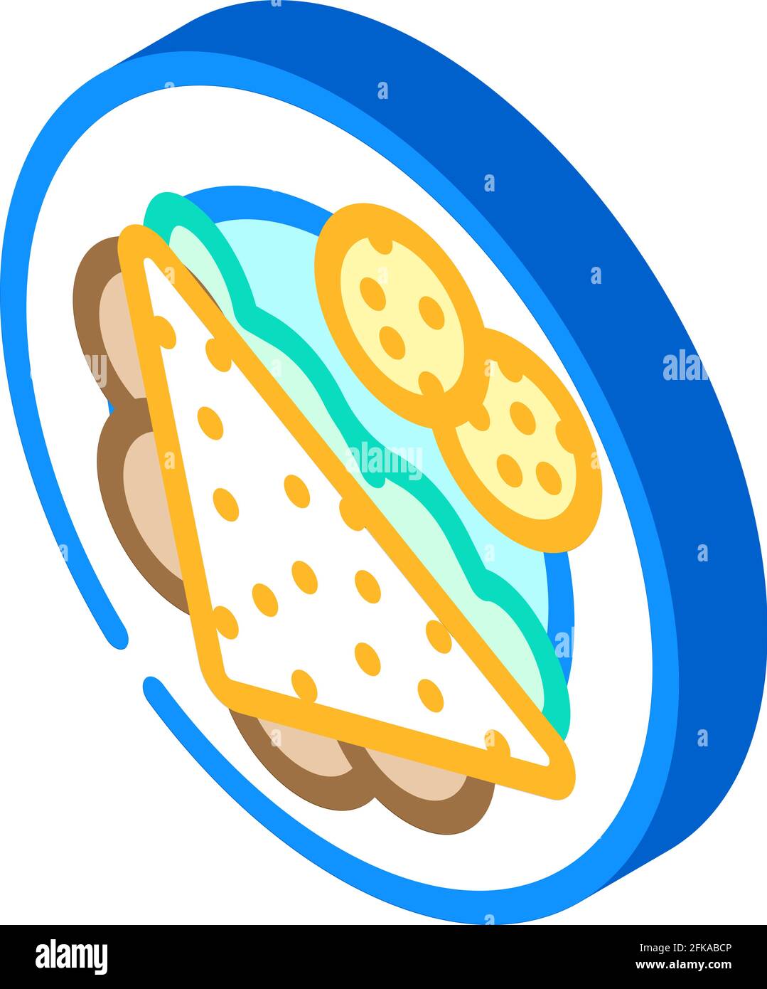 breakfast meal isometric icon vector illustration Stock Vector Image ...