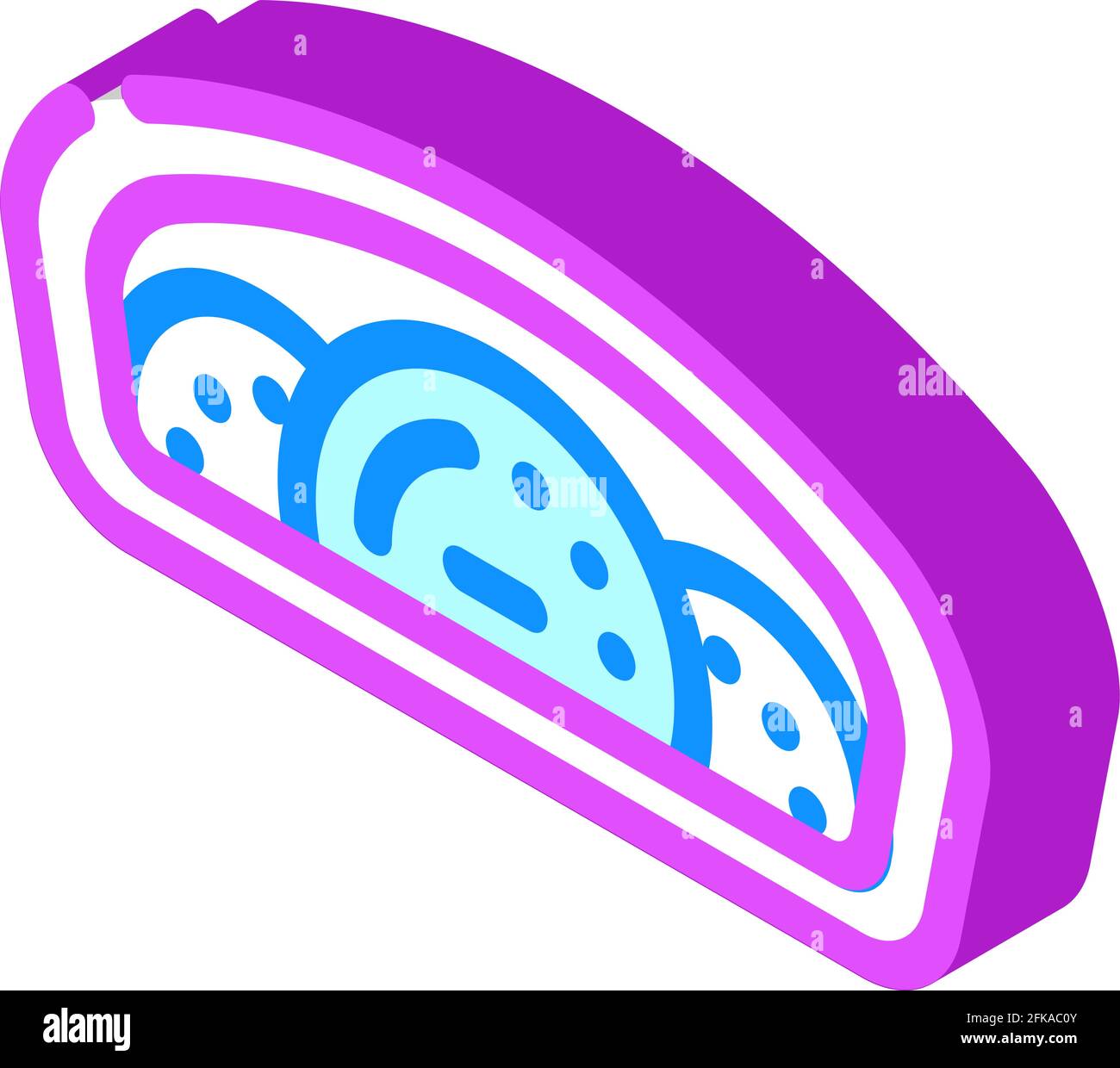 speedometer car isometric icon vector illustration Stock Vector Image ...