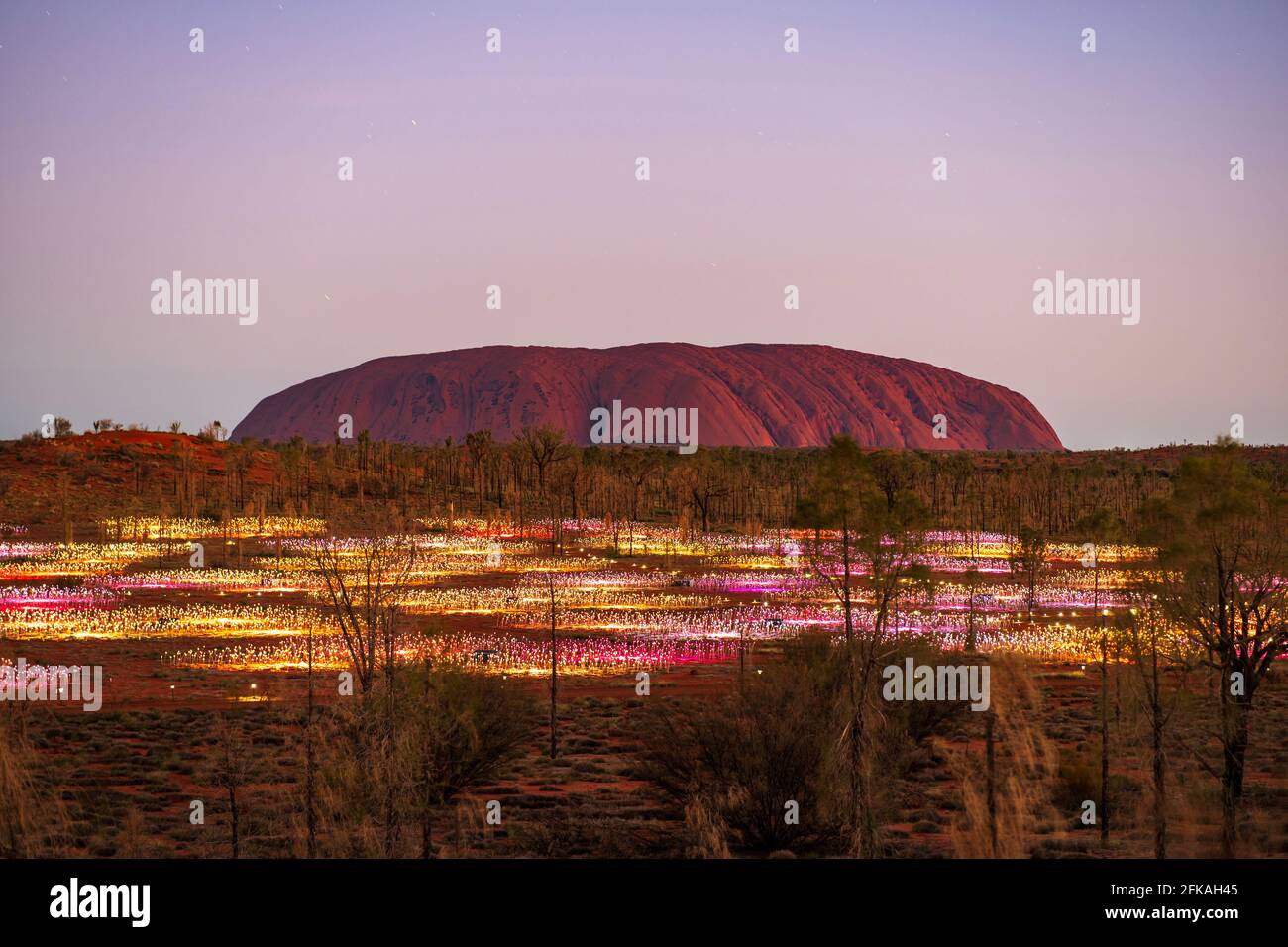 Field of Light at Uluru Stock Photo Alamy